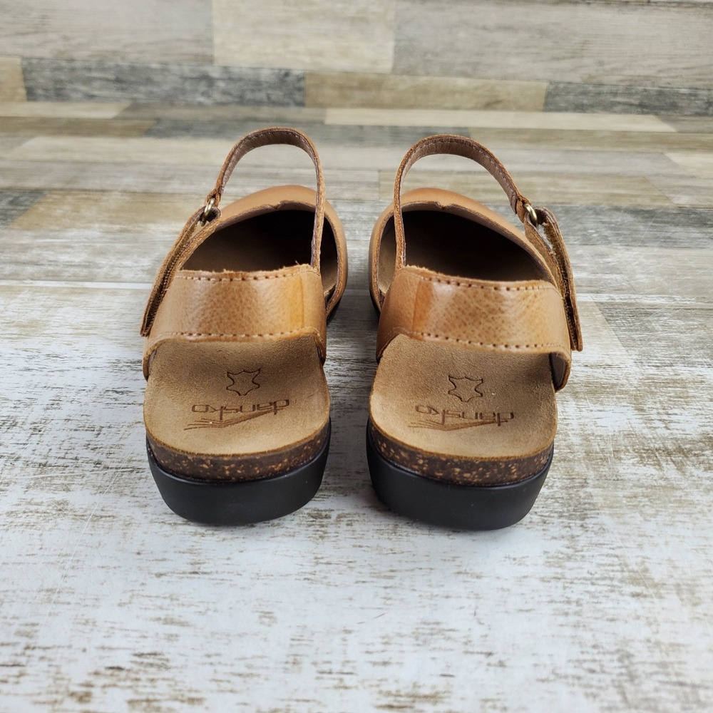 Dansko Rowan Womens Mary Jane Sandals Sz 8.5 - 9 Honey Distressed Ankle Strap - Picture 5 of 10